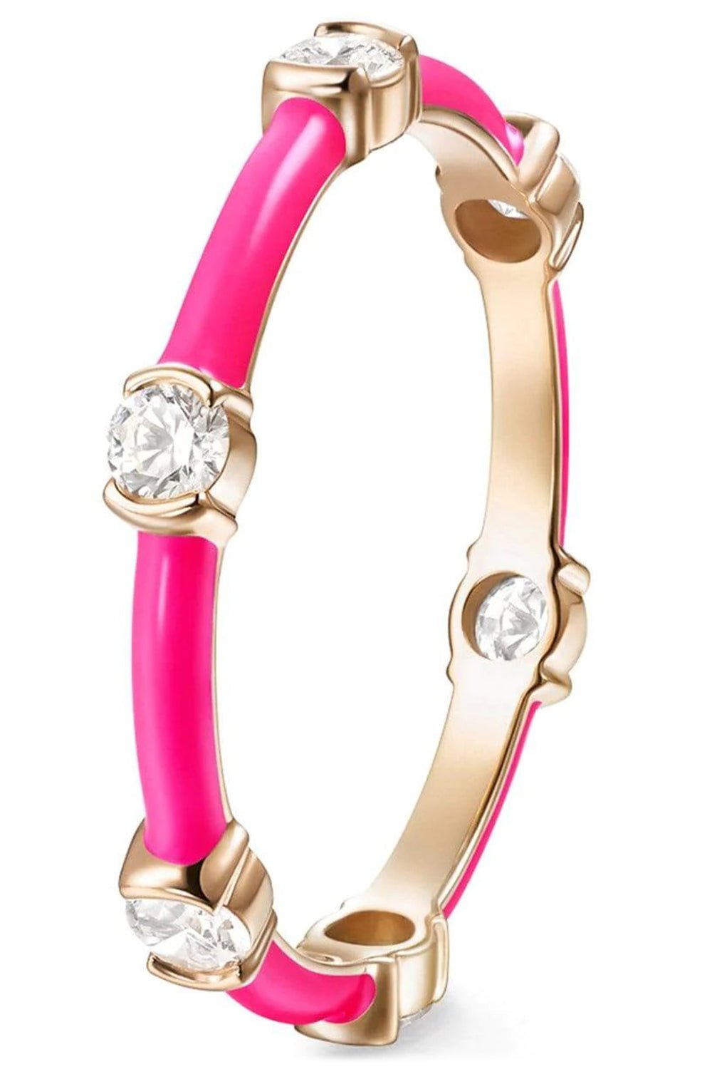 MELISSA KAYE-Neon Pink Zea Ring-