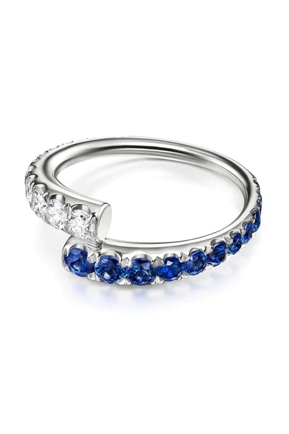 MELISSA KAYE-Lola Ring - Blue Sapphire-WHITE GOLD