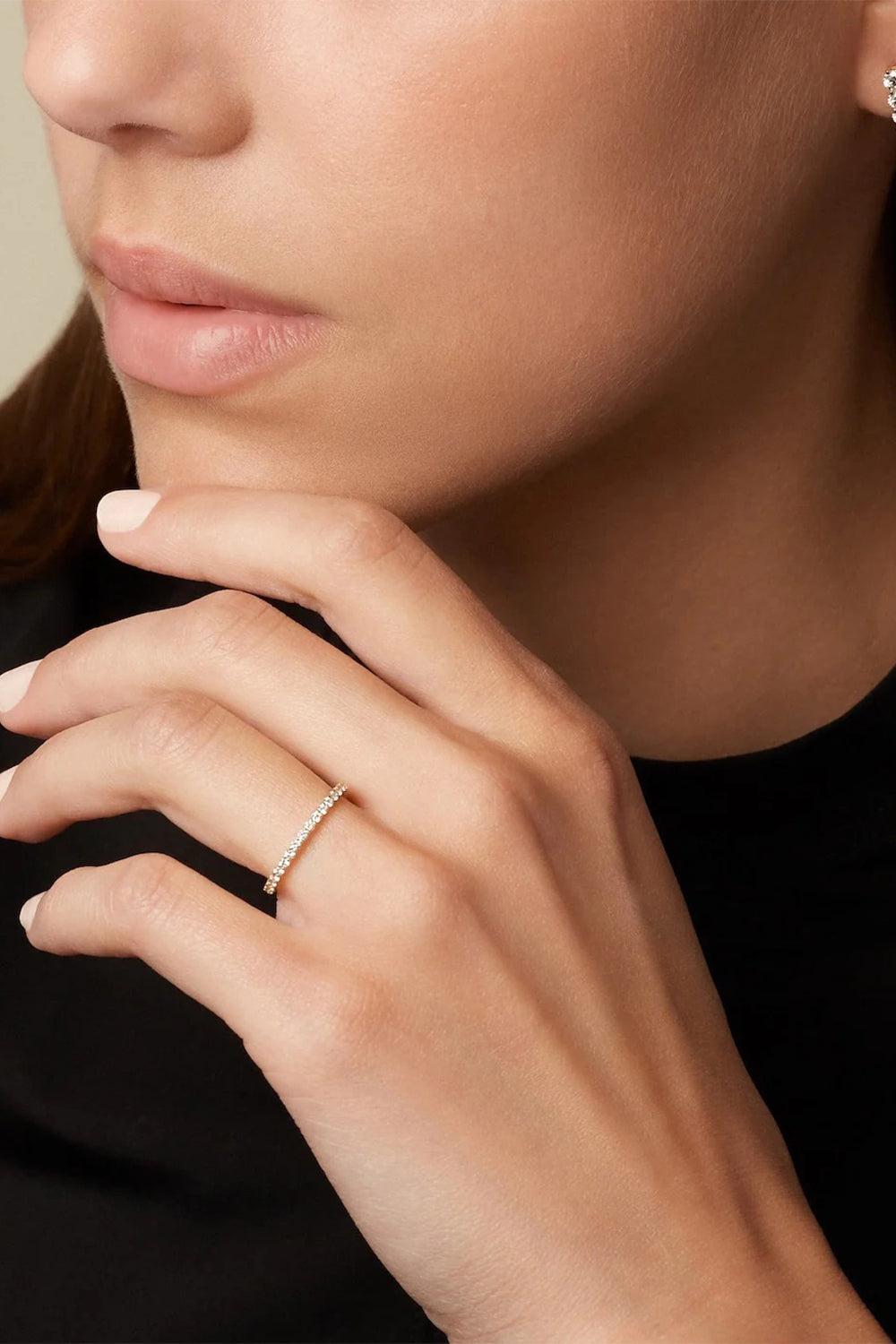 Sadie Eternity Band - White Gold - 1.5mm-WHITE GOLD-7-JEWELRYFINE JEWELRING-MELISSA KAYE