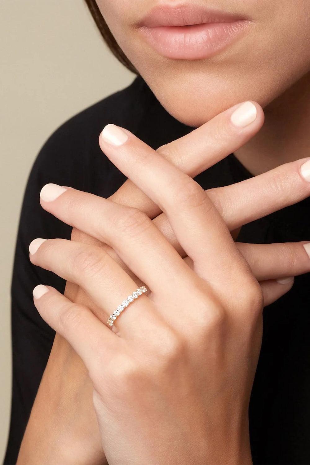 Sadie Eternity Band - White Gold - 3mm-WHITE GOLD-7-JEWELRYFINE JEWELRING-MELISSA KAYE