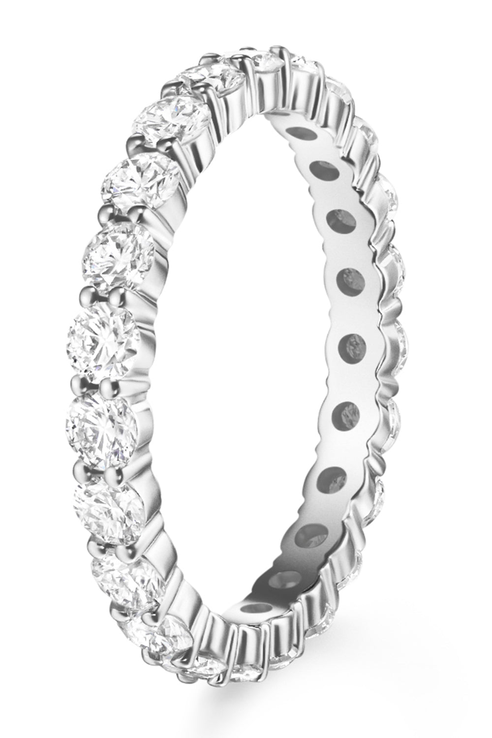 Sadie Eternity Band - White Gold - 3mm-WHITE GOLD-7-JEWELRYFINE JEWELRING-MELISSA KAYE