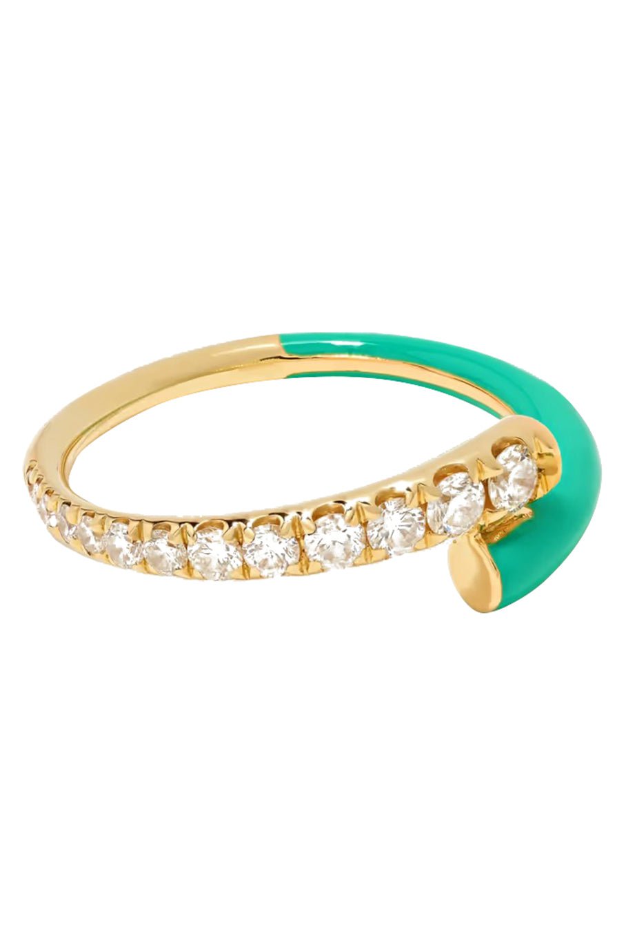 MELISSA KAYE-Lola Ring - Turquoise-YELLOW GOLD