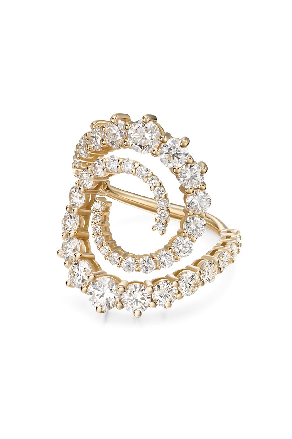 MELISSA KAYE-Diamond Riley Ring-YELLOW GOLD