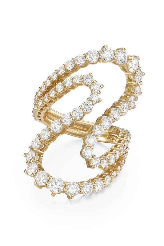 MELISSA KAYE-Large Diamond Hannah Ring-YELLOW GOLD