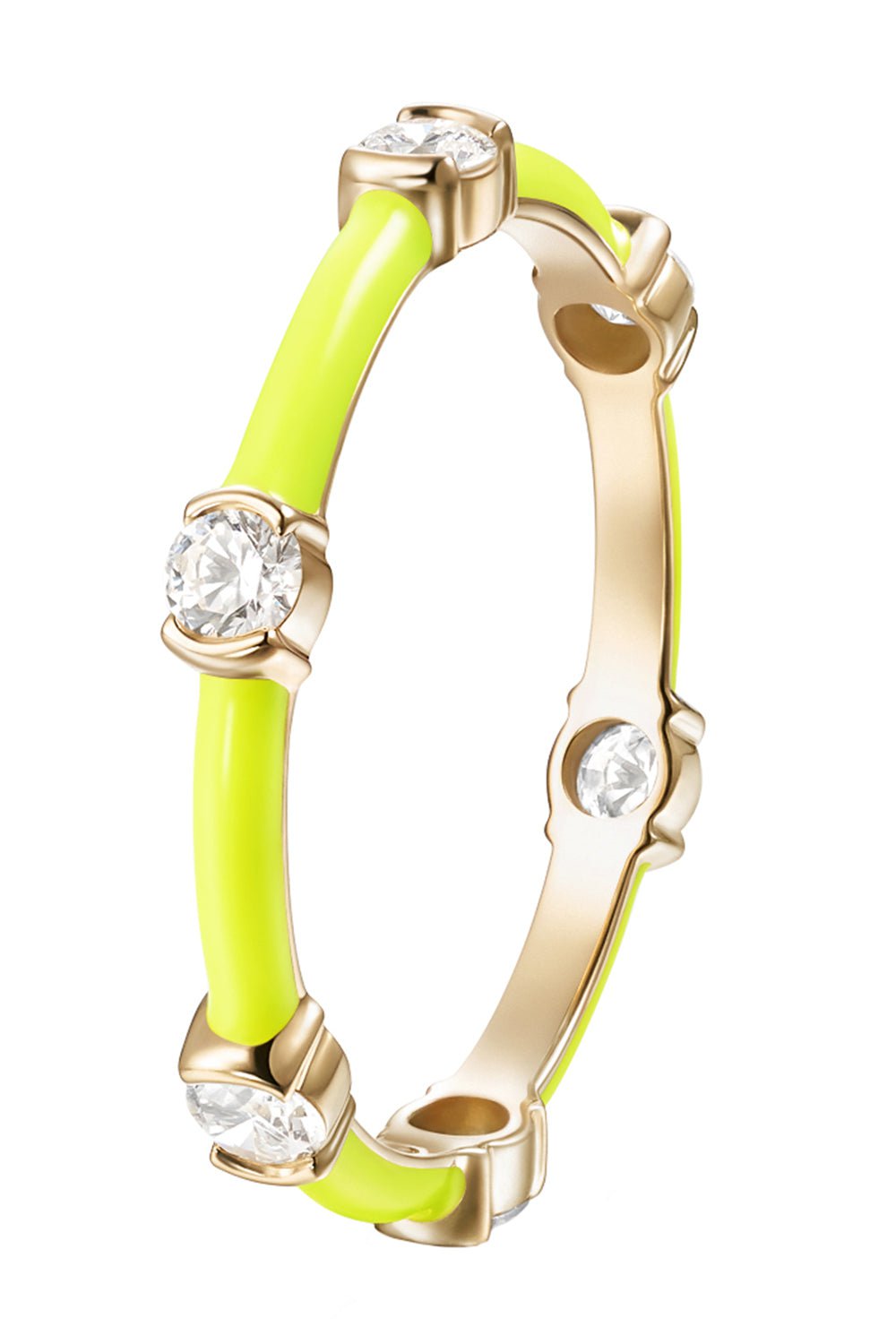 MELISSA KAYE-Neon Yellow Zea Ring-YELLOW GOLD