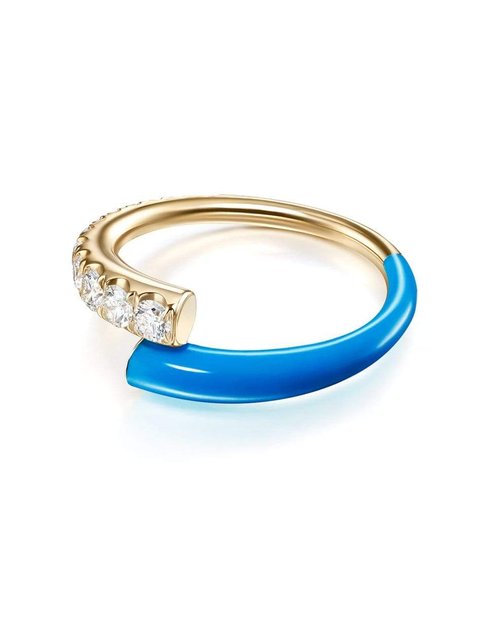 MELISSA KAYE-Blue Diamond Lola Ring-YELLOW GOLD