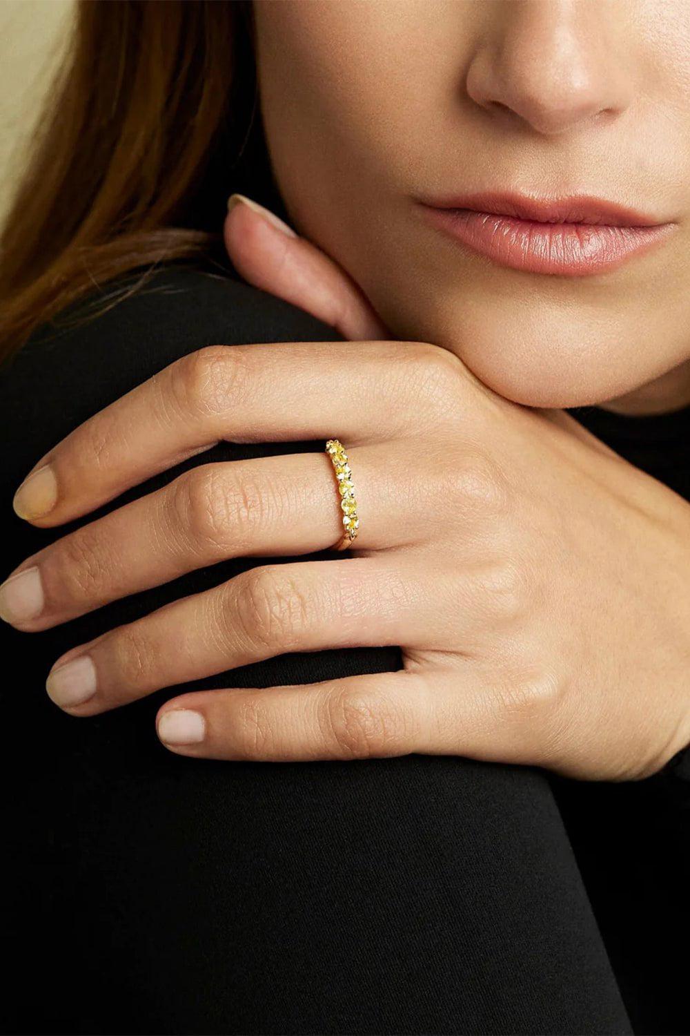 MELISSA KAYE-Lenox Yellow Sapphire Ring-YELLOW GOLD
