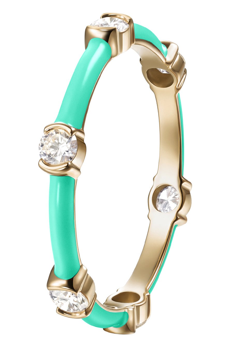 MELISSA KAYE-Zea Ring - Turquoise-YELLOW GOLD