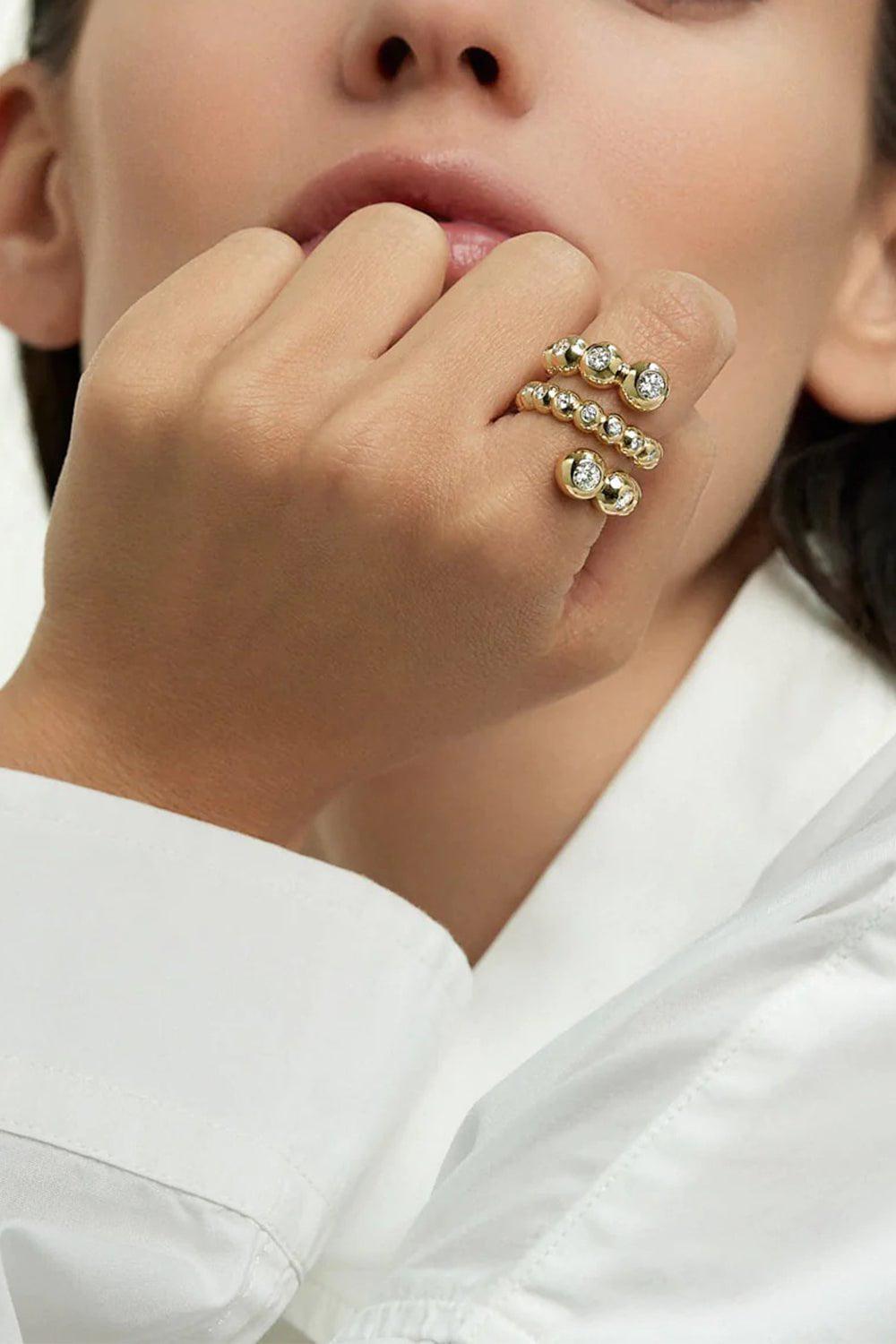 MELISSA KAYE-Audrey Coil Ring-YELLOW GOLD