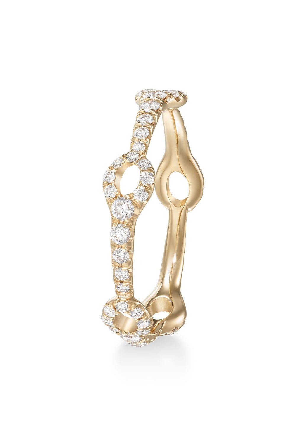 MELISSA KAYE-Mini Lola Diamond Needle Ring-YELLOW GOLD