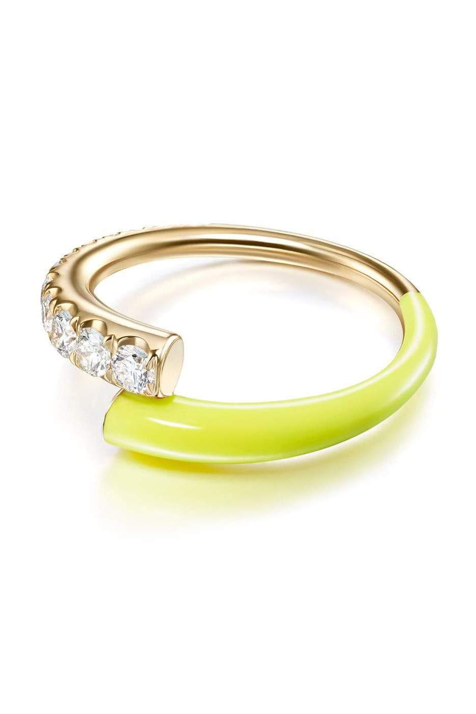 MELISSA KAYE-Neon Yellow Lola Ring-YELLOW GOLD