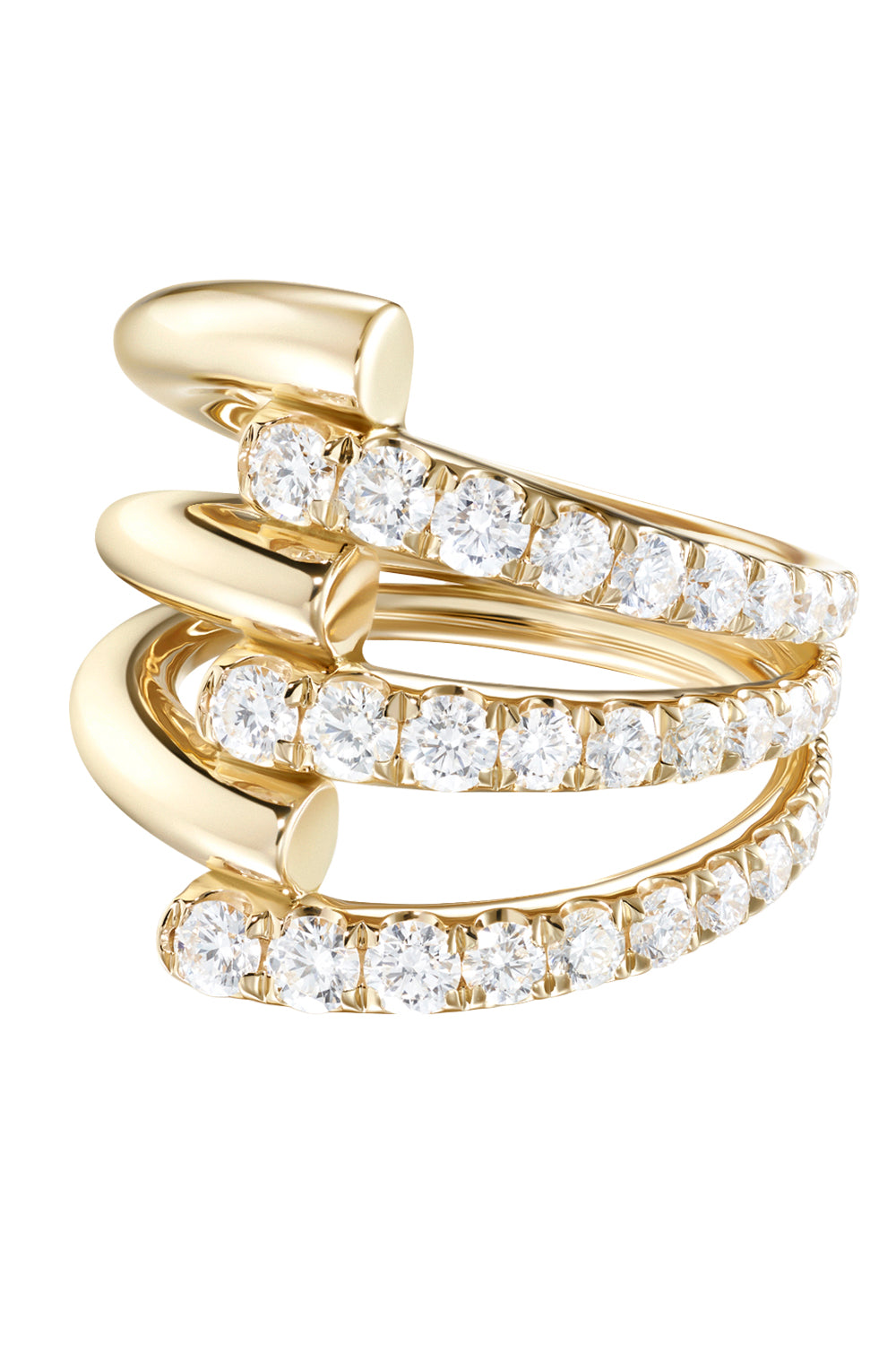Partial Diamond Lola Triple Ring