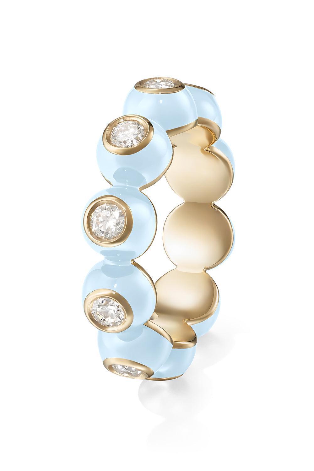 Pastel Blue Audrey Eternity Band-YELLOW GOLD-7-JEWELRYFINE JEWELRING-MELISSA KAYE