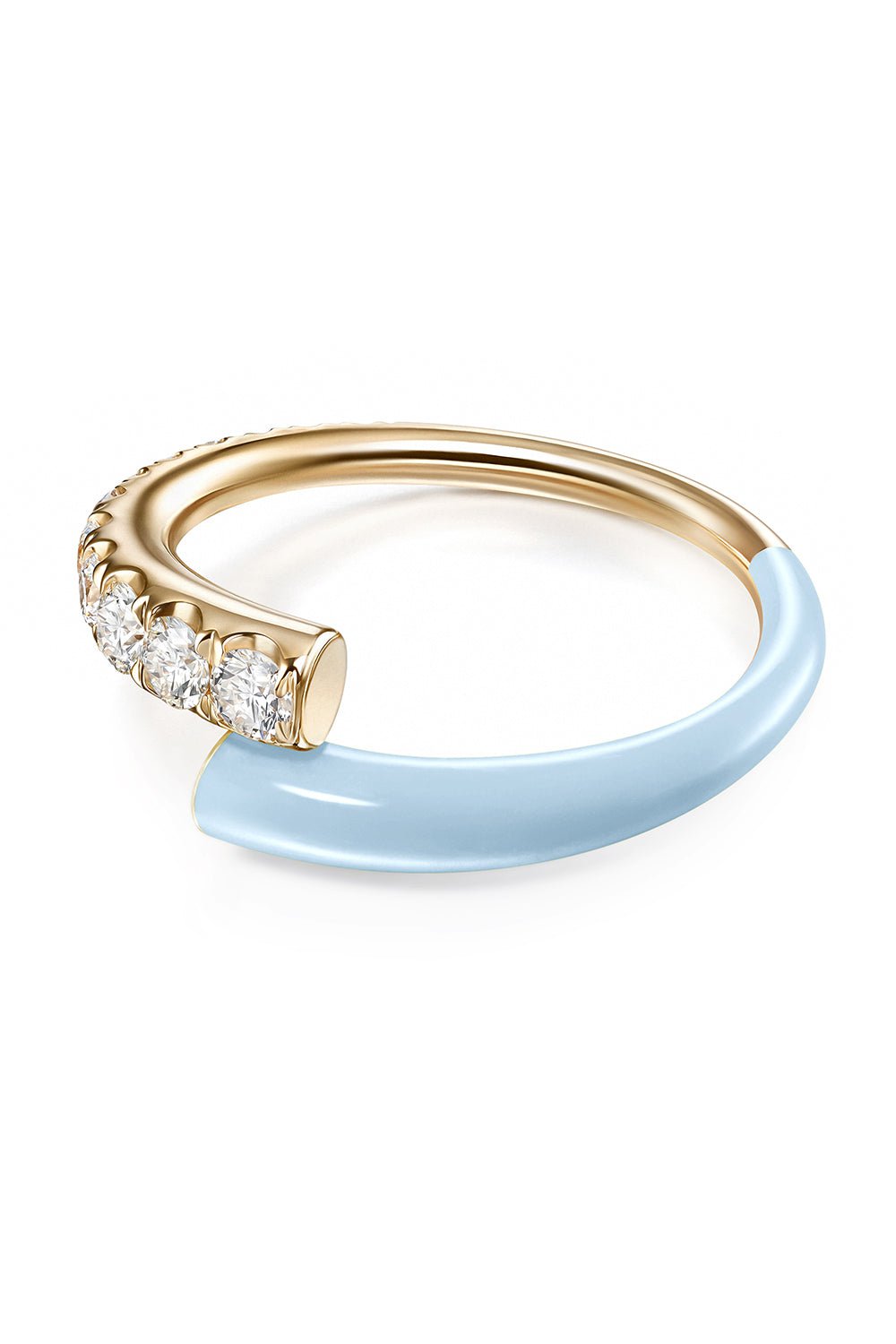 MELISSA KAYE-Pastel Blue Diamond Lola Ring-YELLOW GOLD