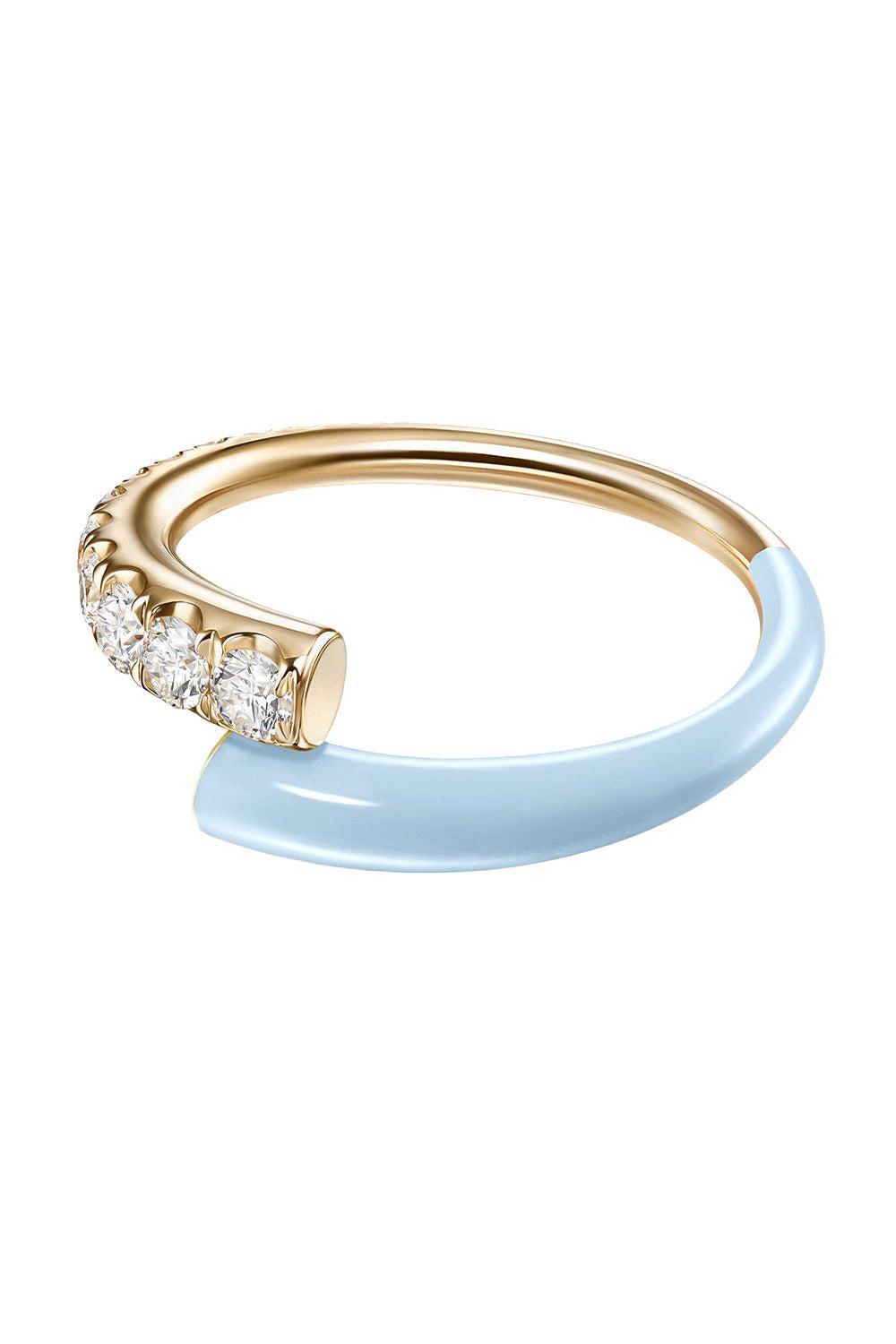 Pastel Blue Lola Diamond Ring-YELLOW GOLD-7-JEWELRYFINE JEWELRING-MELISSA KAYE