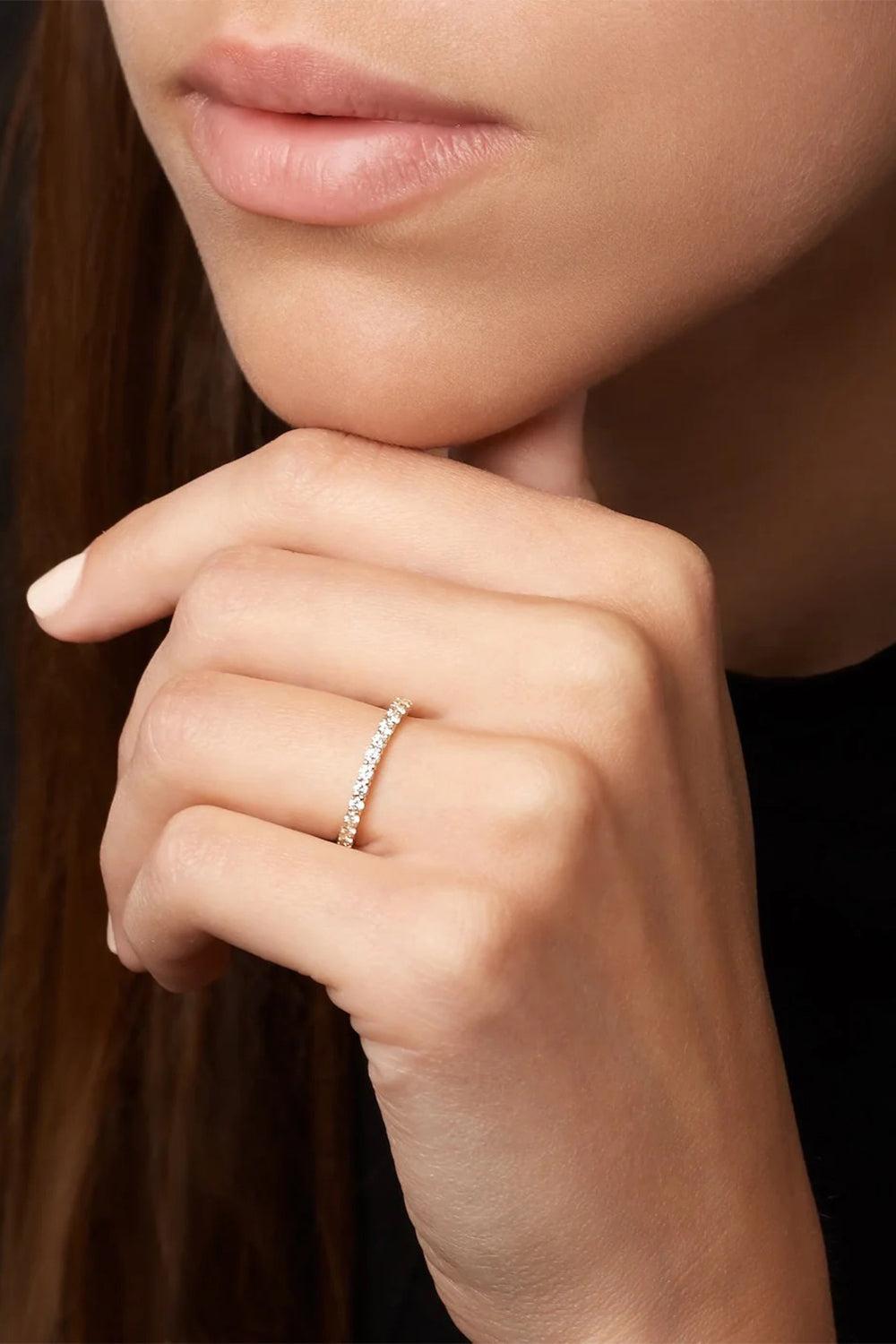 Sadie Eternity Band - Yellow Gold - 2mm-YELLOW GOLD-7-JEWELRYFINE JEWELRING-MELISSA KAYE
