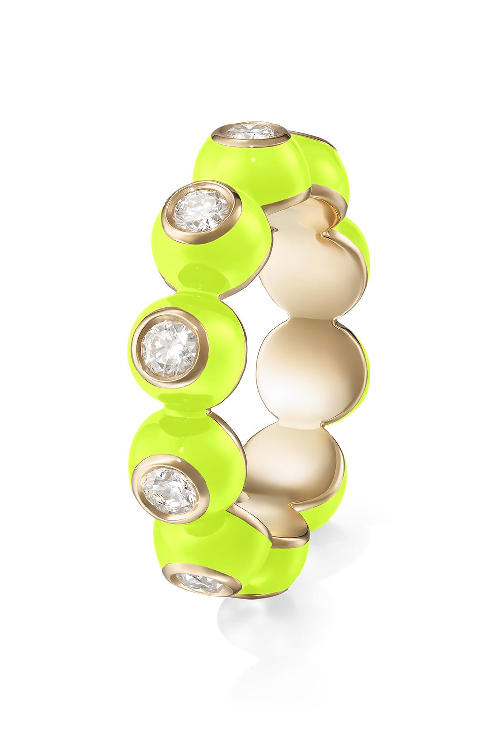 MELISSA KAYE-Neon Yellow Audrey Eternity Ring-YELLOW GOLD