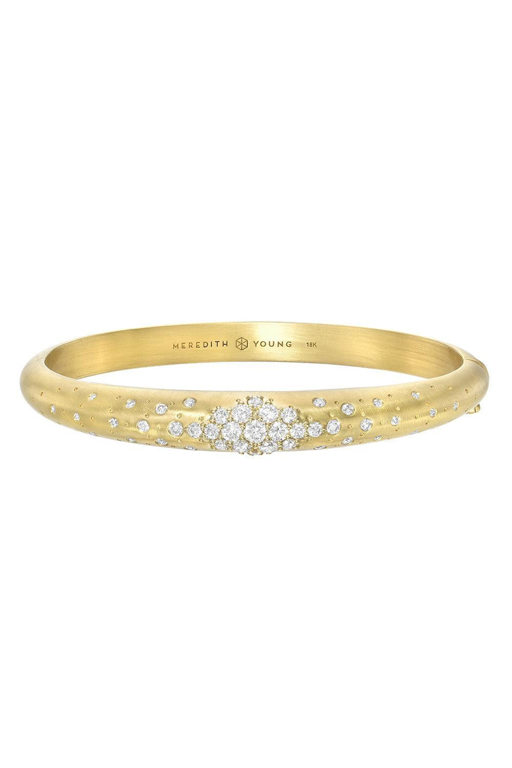 Diamond Crescent Cuff Bracelet-YELLOW GOLD-JEWELRYFINE JEWELBRACELET O-MEREDITH YOUNG