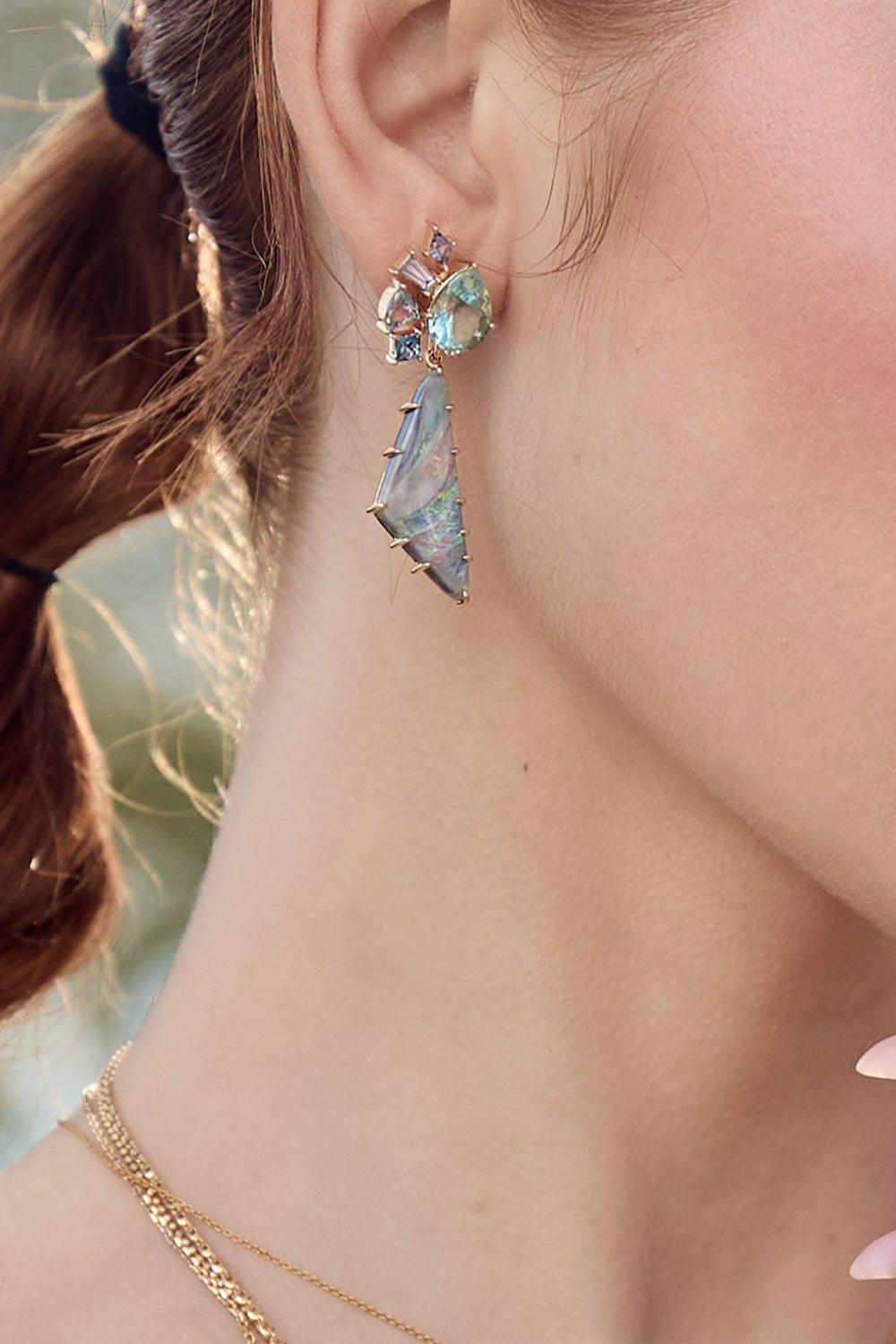 MEREDITH YOUNG-Atmospheric Dimension Opal Earrings-YELLOW GOLD
