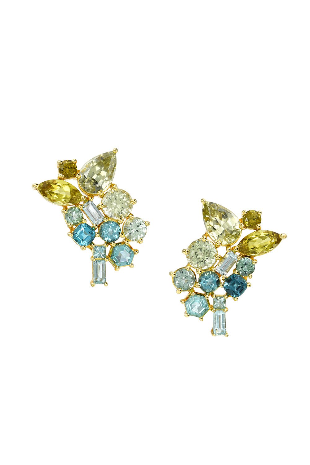 MEREDITH YOUNG-Lagoon Climber Earrings III-YELLOW GOLD