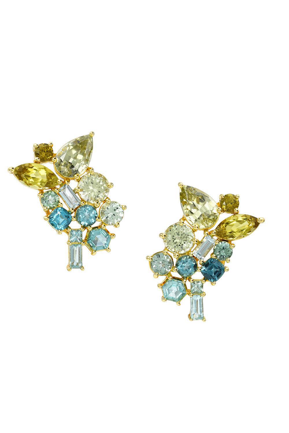 Lagoon Climber Earrings-YELLOW GOLD-JEWELRYFINE JEWELEARRING-MEREDITH YOUNG