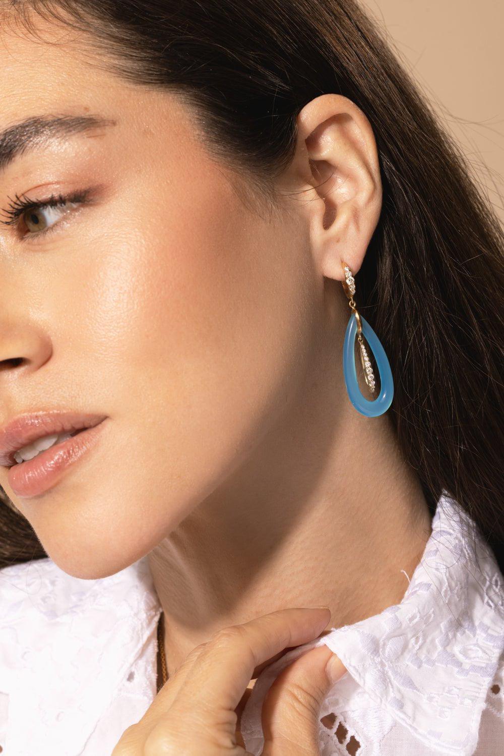 MEREDITH YOUNG-Petite Kinetic Diamond Earrings-YELLOW GOLD