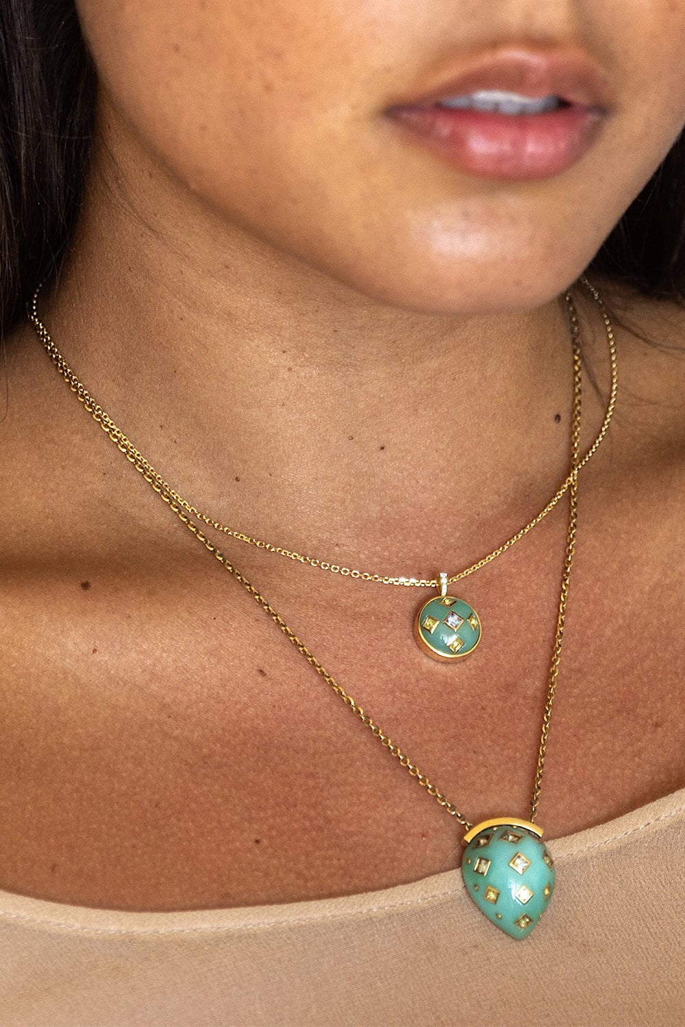 MEREDITH YOUNG-Cosmic Compass Lagoon Necklace-YELLOW GOLD