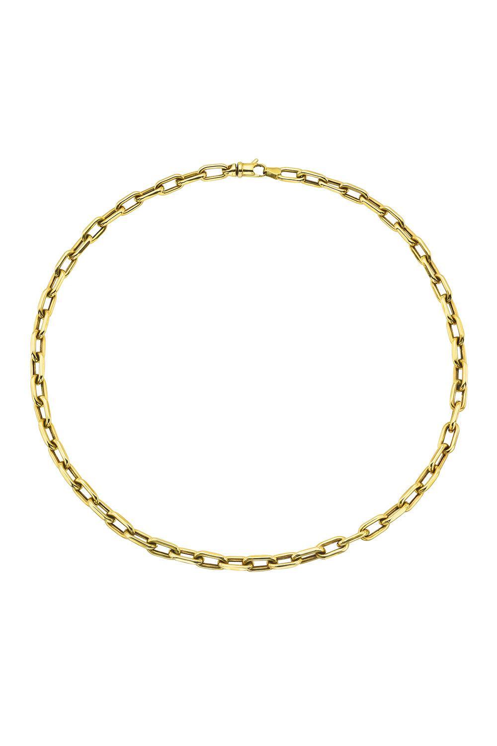 Elongated Chain Link Necklace-YELLOW GOLD-JEWELRYFINE JEWELNECKLACE O-MEREDITH YOUNG