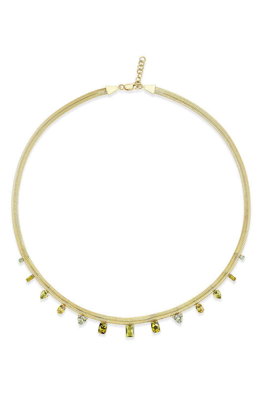 Mossy Way Snake Collar Necklace-YELLOW GOLD-JEWELRYFINE JEWELNECKLACE O-MEREDITH YOUNG