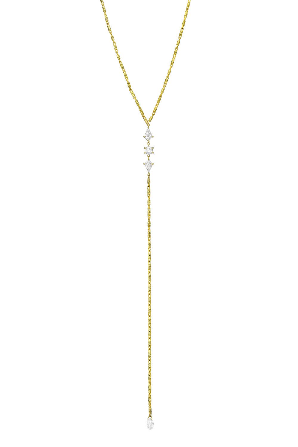 MEREDITH YOUNG-Supernova Lariat Necklace-YELLOW GOLD