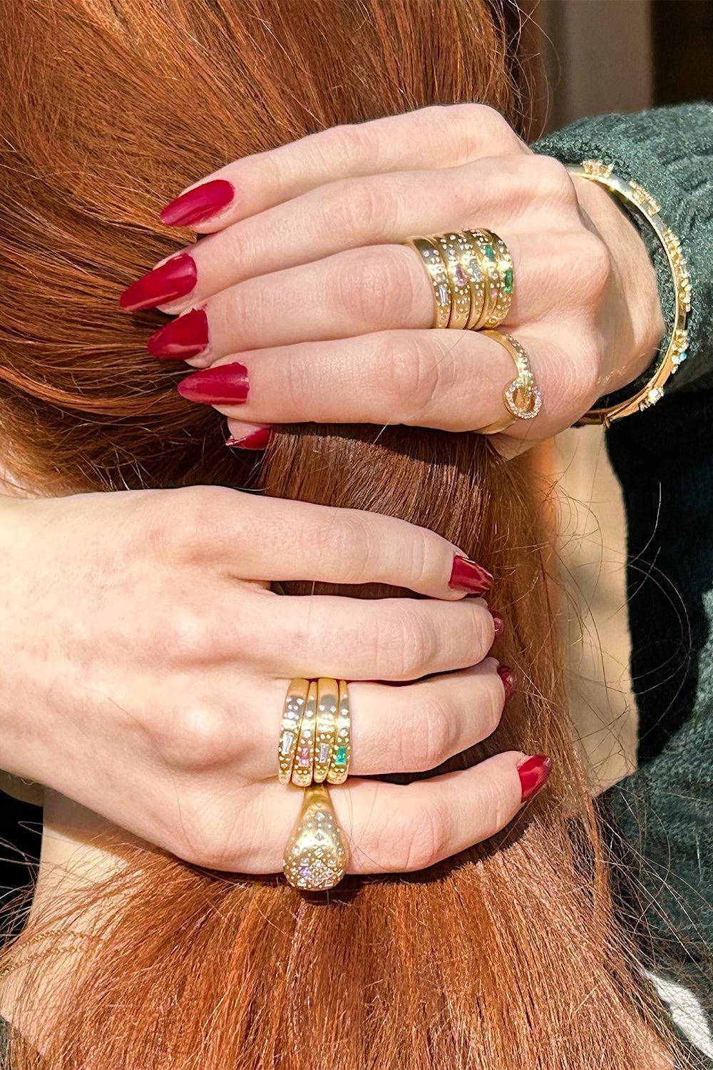 Diamond Supernova Stack Ring-YELLOW GOLD-6.75-JEWELRYFINE JEWELRING-MEREDITH YOUNG