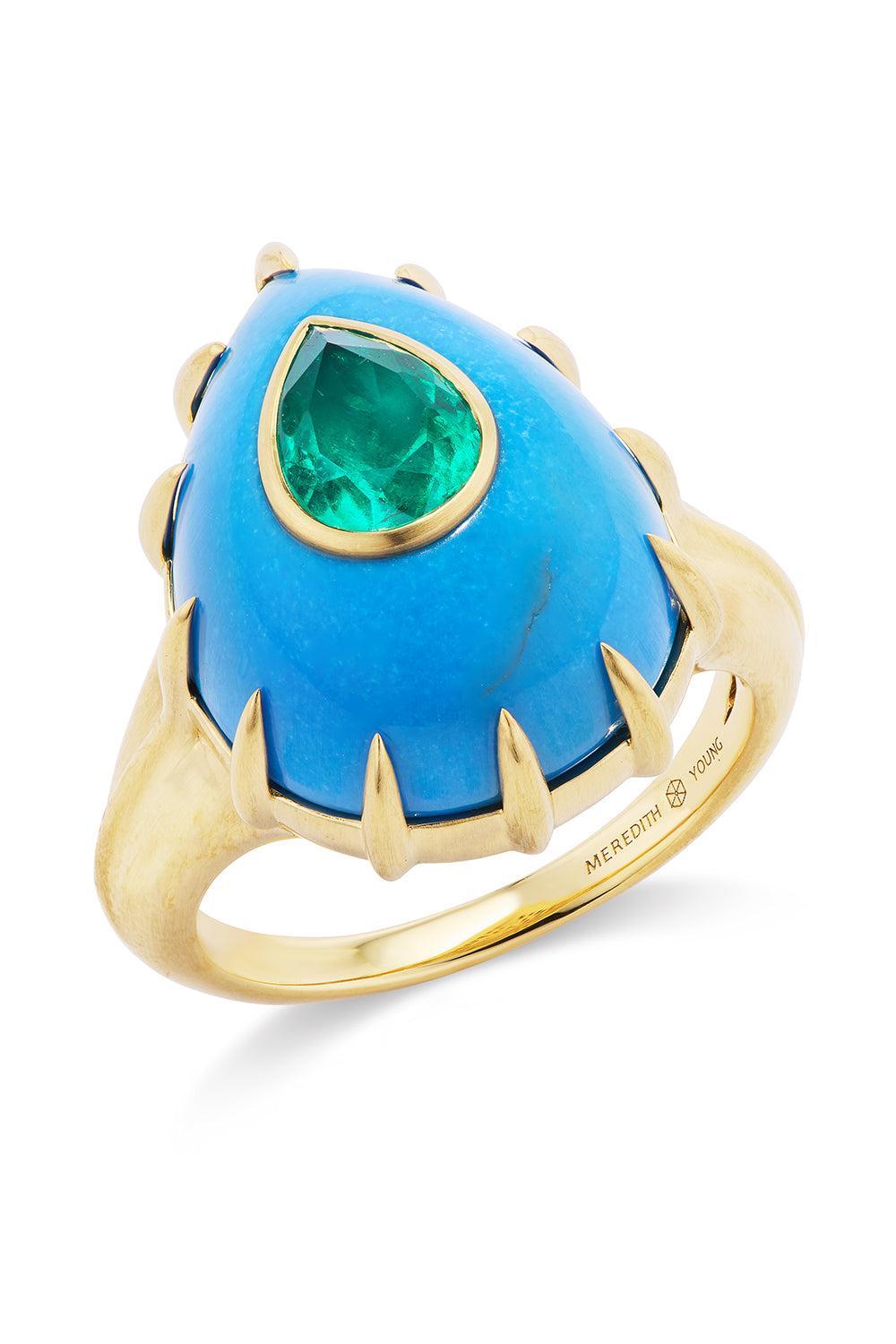 Emerald Futuristic Ring-YELLOW GOLD-6.75-JEWELRYFINE JEWELRING-MEREDITH YOUNG