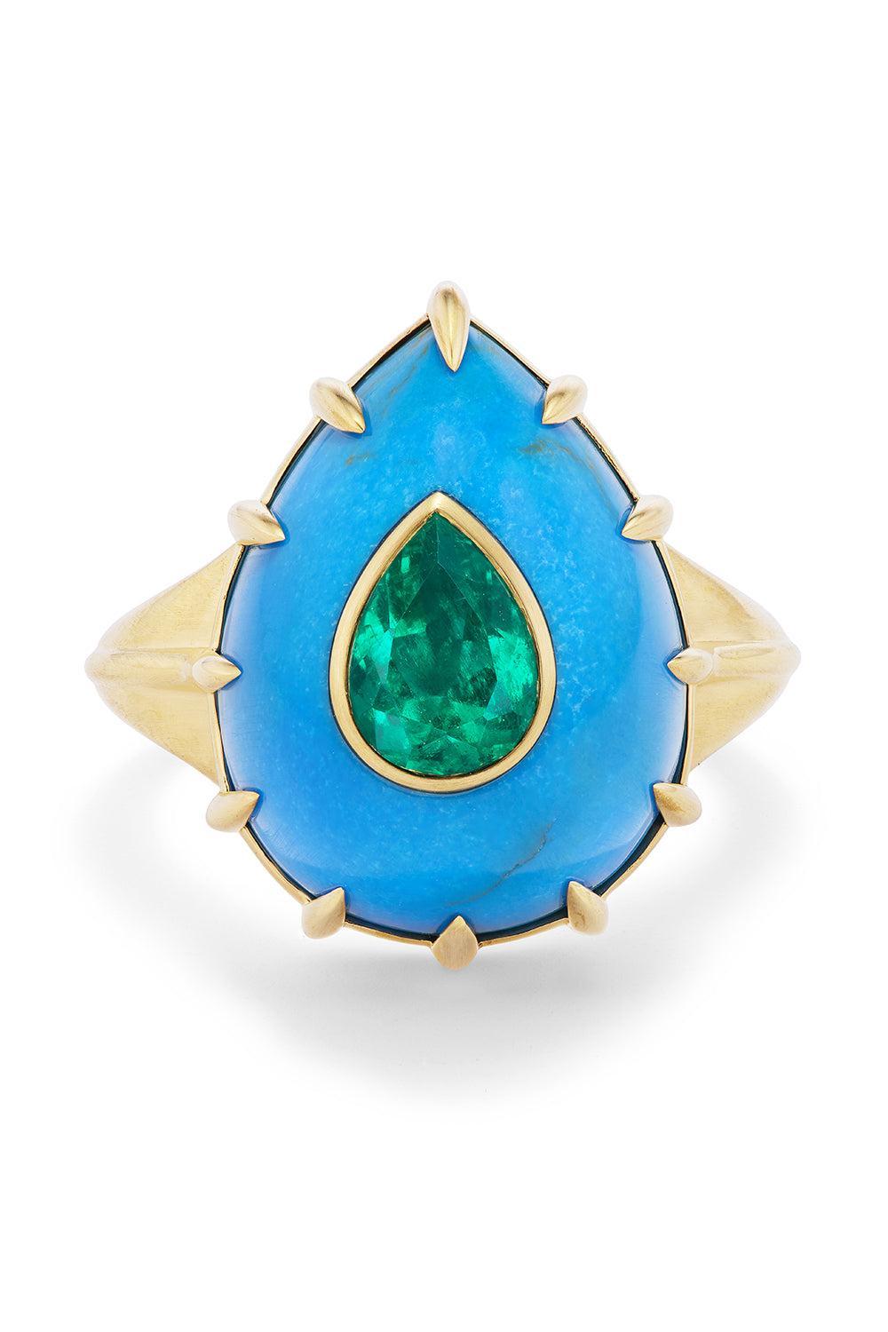 Emerald Futuristic Ring-YELLOW GOLD-6.75-JEWELRYFINE JEWELRING-MEREDITH YOUNG