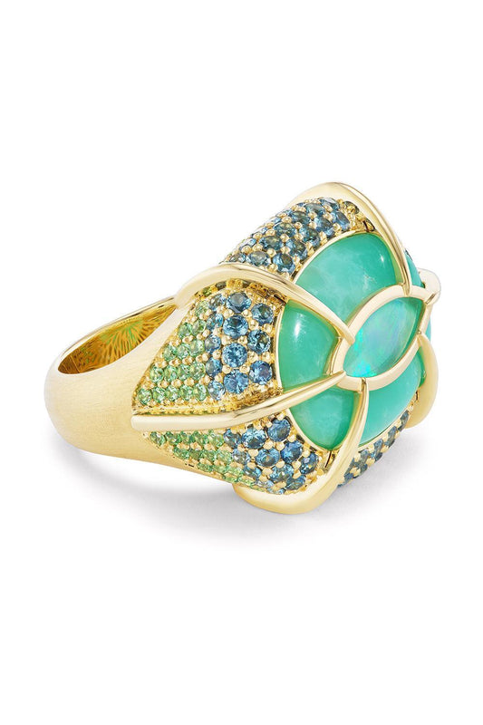 Australian Opal Ombre Evil Eye Ring-YELLOW GOLD-7-JEWELRYFINE JEWELRING-MEREDITH YOUNG