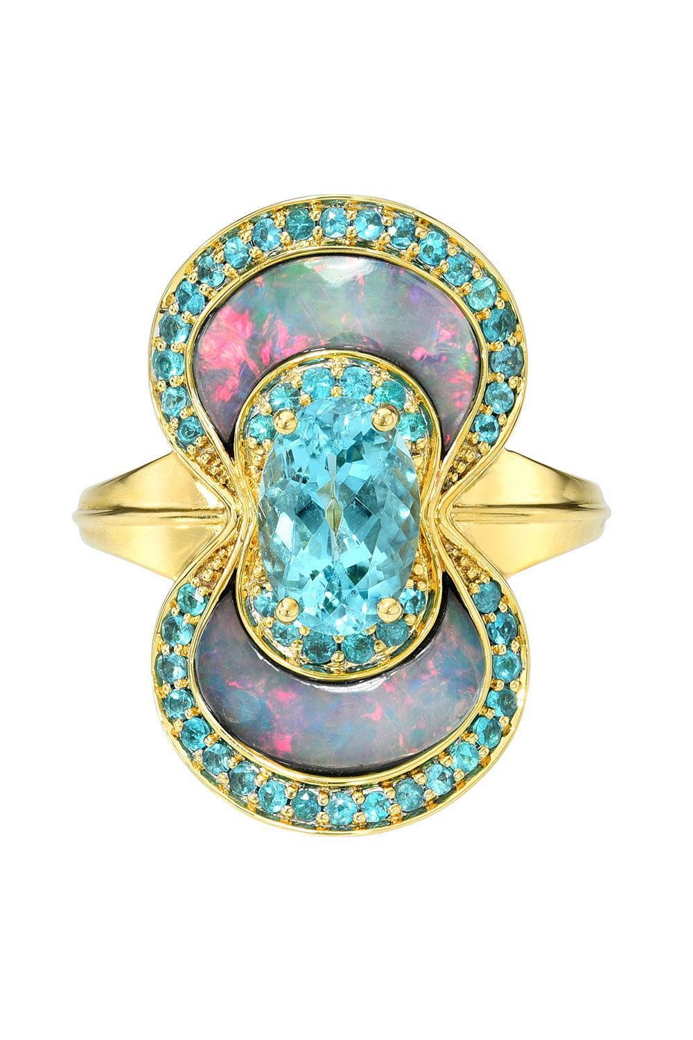 Paraiba Opal Nebula Ring-YELLOW GOLD-7.25-JEWELRYFINE JEWELRING-MEREDITH YOUNG