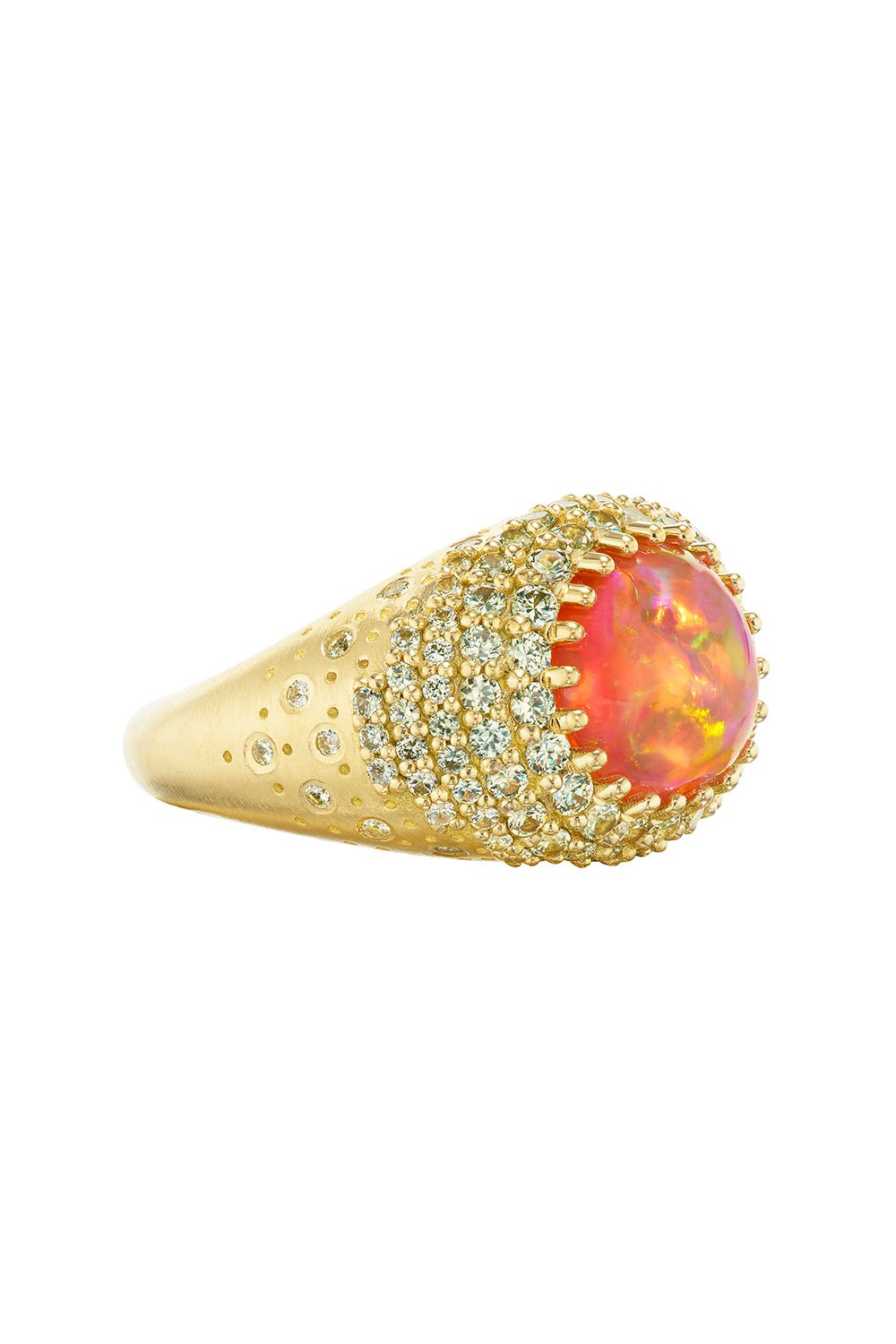 MEREDITH YOUNG-Supernova Fire Opal Ring-YELLOW GOLD