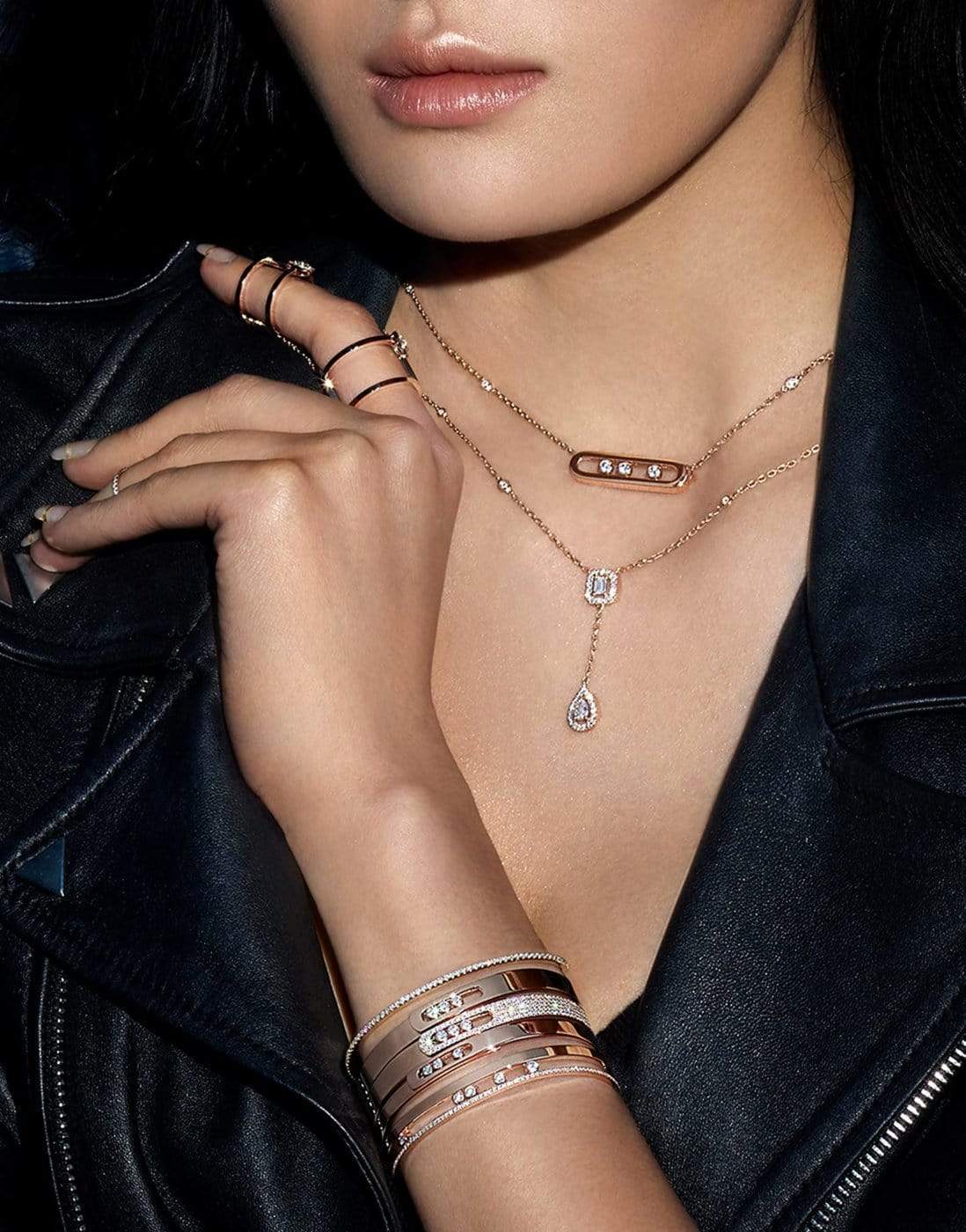 MESSIKA-Move Roamne Large Bangle-ROSE GOLD