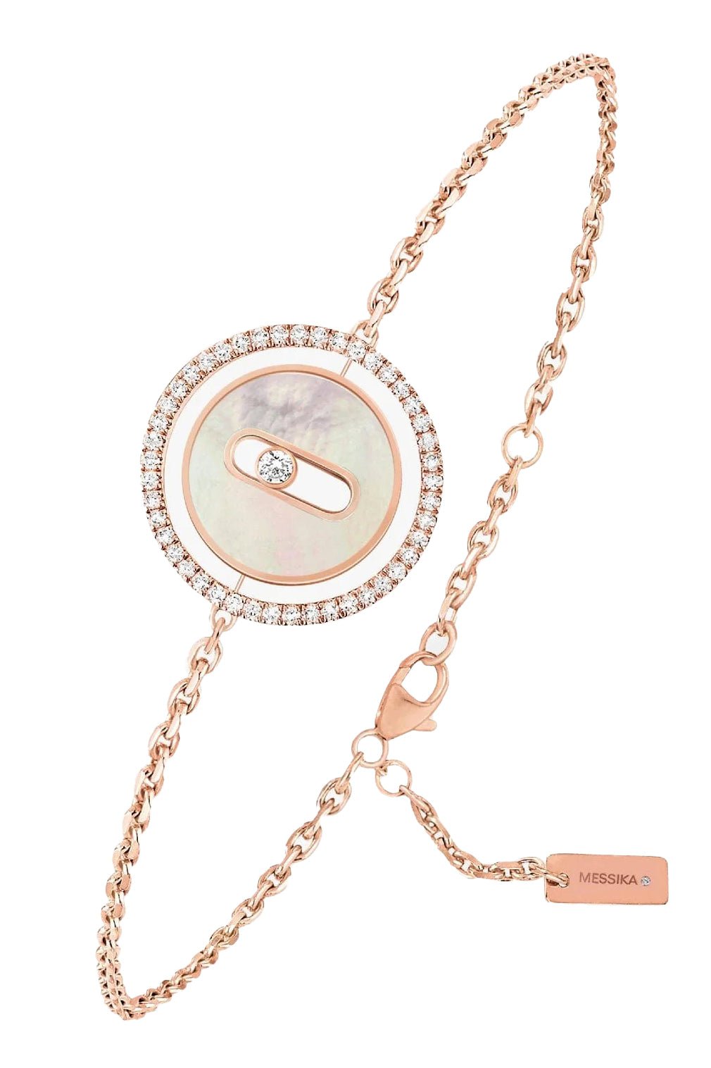 MESSIKA-Lucky Move PM Mother of Pearl Bracelet-ROSE GOLD