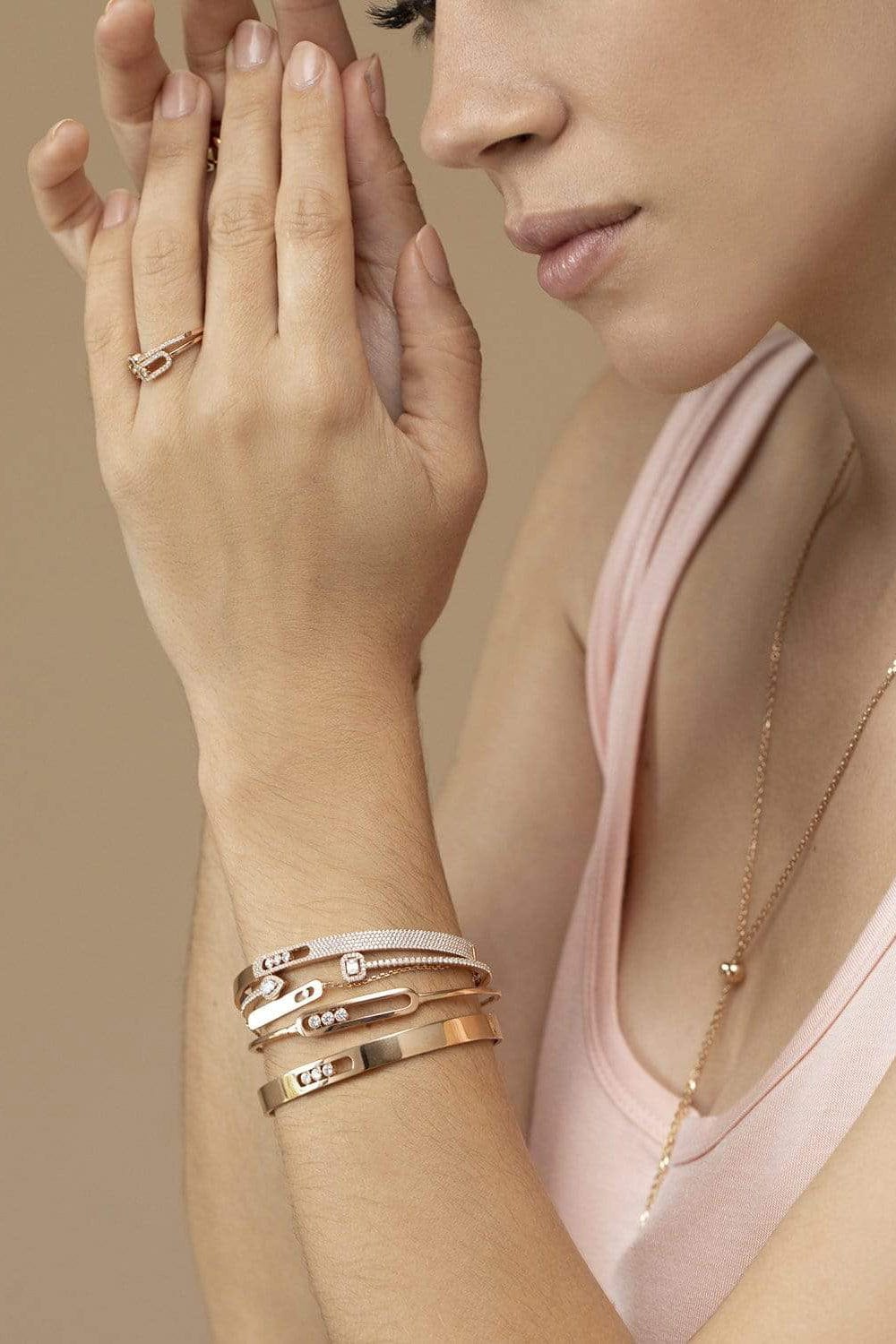 MESSIKA-My Twin Skinny Bangle-ROSE GOLD