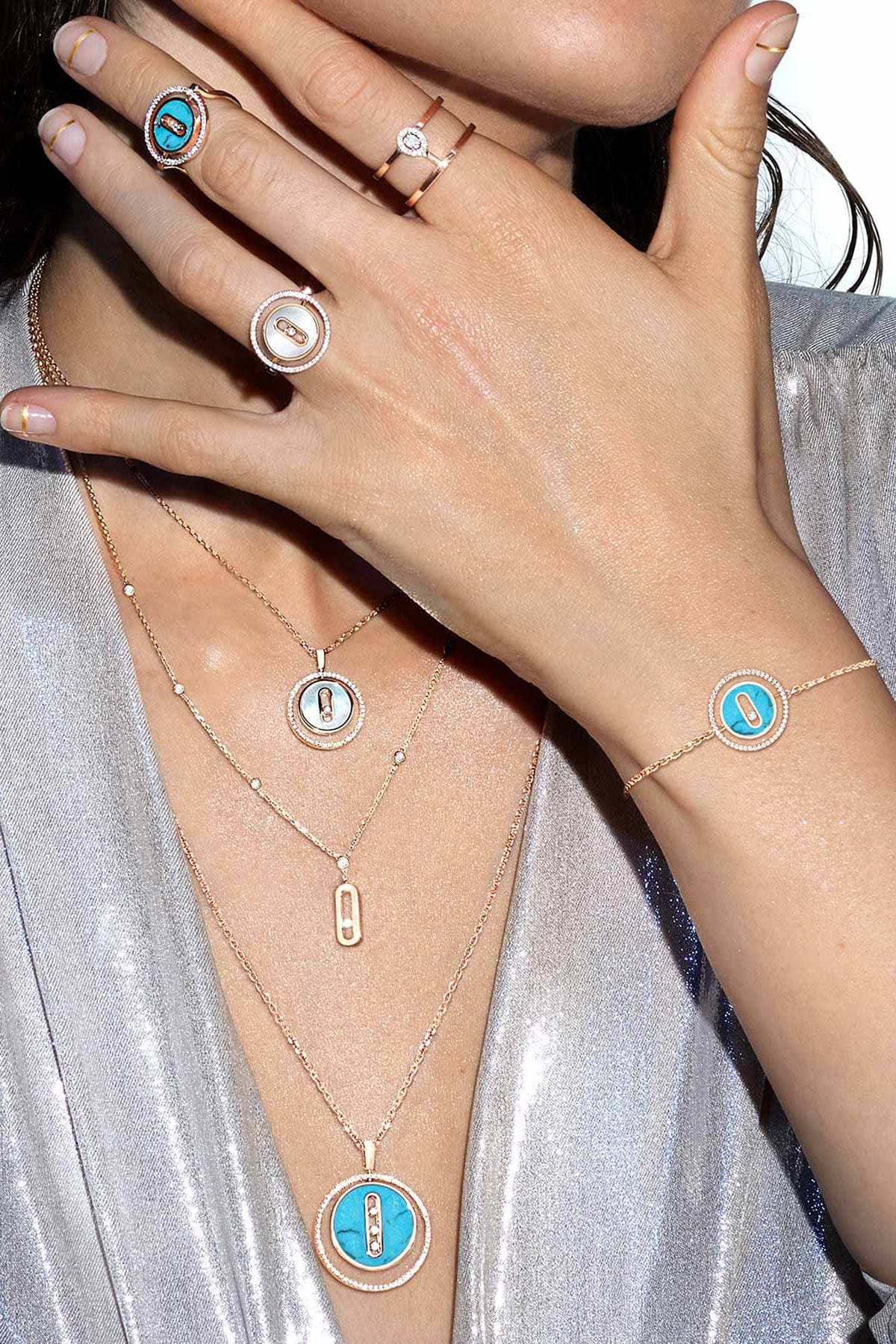 MESSIKA-Turquoise Lucky Move PM Bracelet-ROSE GOLD