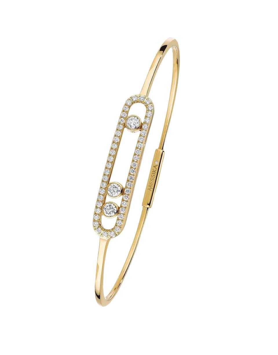 MESSIKA-Move Thin Pave Diamond Bangle-YELLOW GOLD