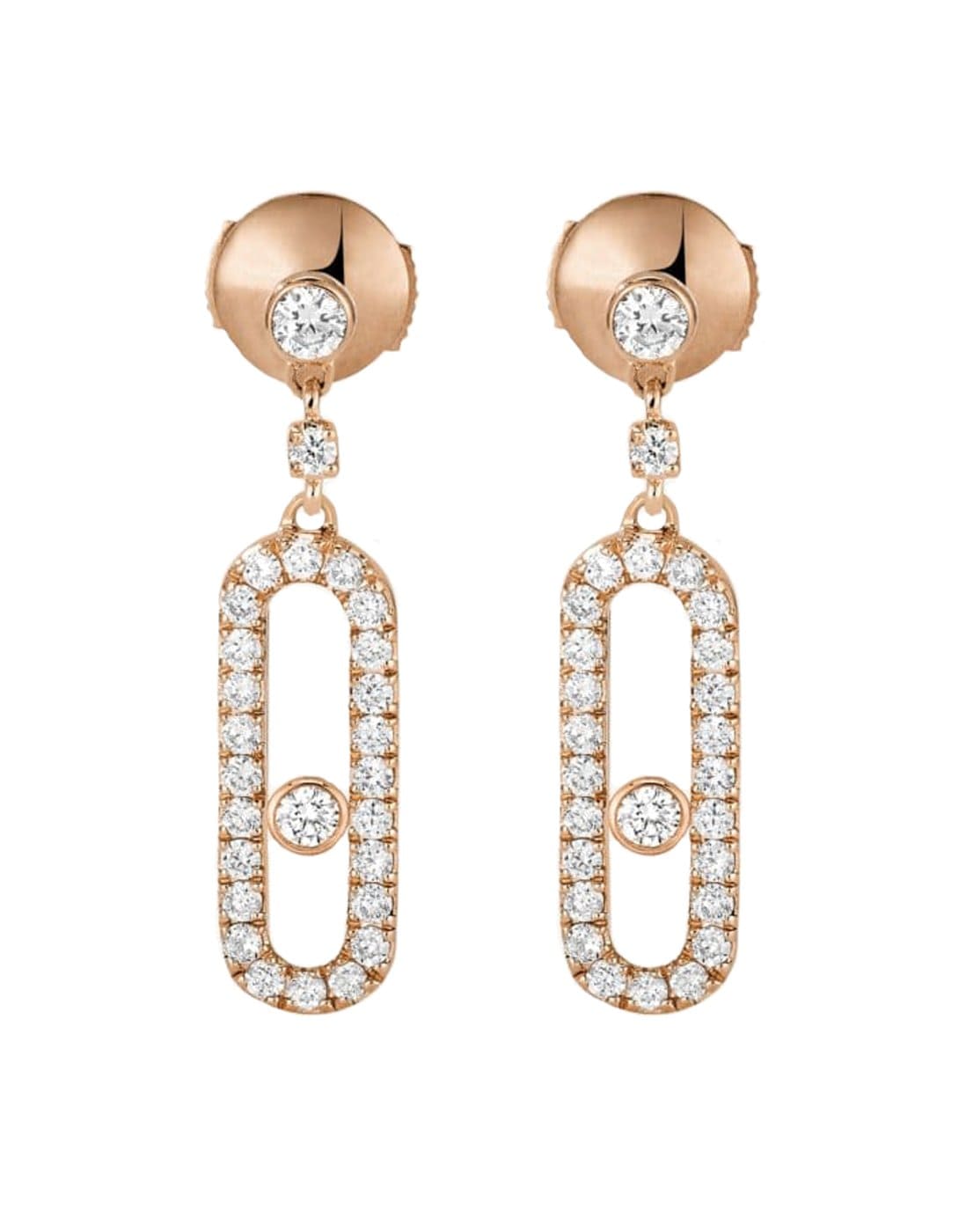 MESSIKA-Move Uno Drop Stud Earrings-ROSE GOLD