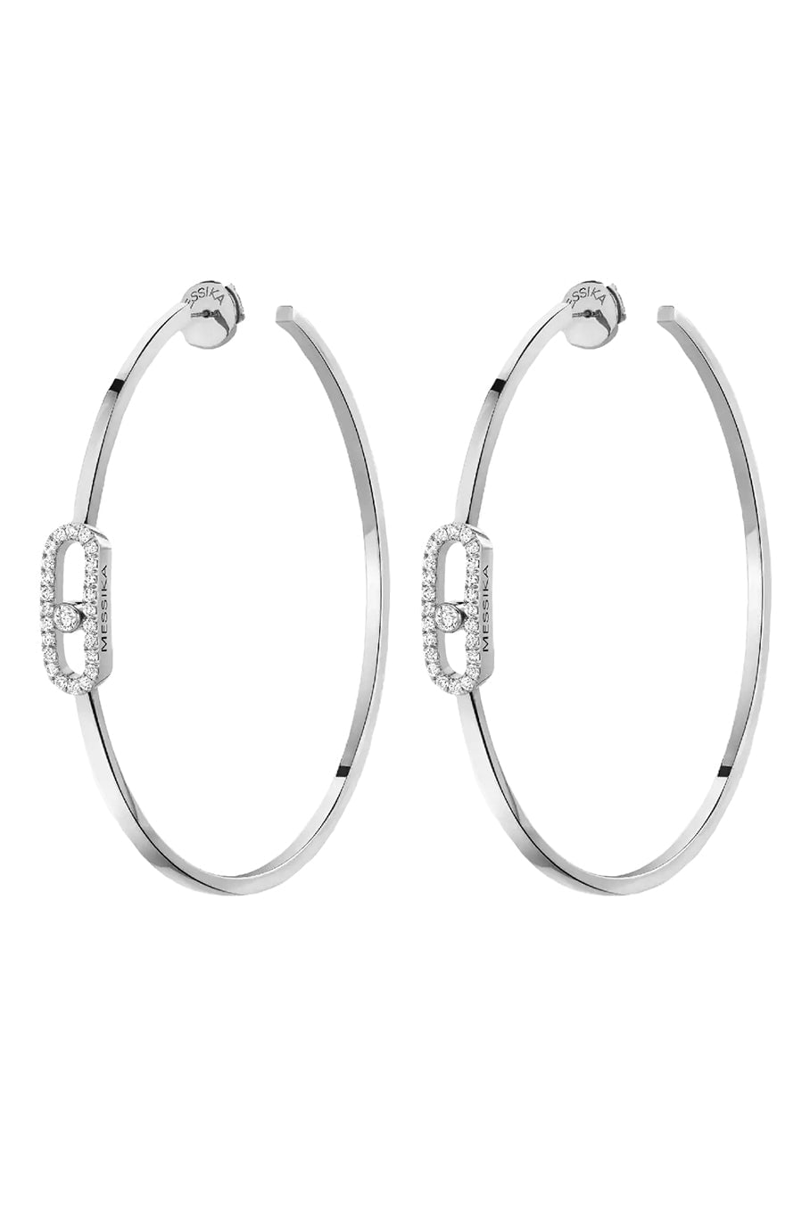 MESSIKA-Small Creoles Hoop Earrings-WHITE GOLD