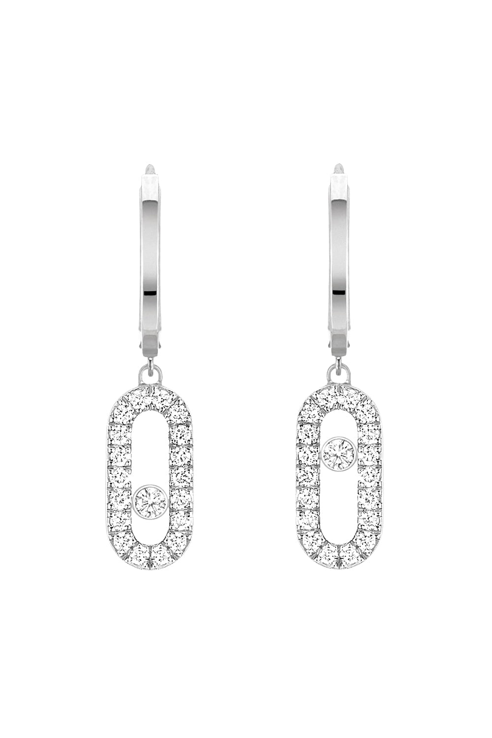 MESSIKA-Move Uno Hoop Earrings-WHITE GOLD