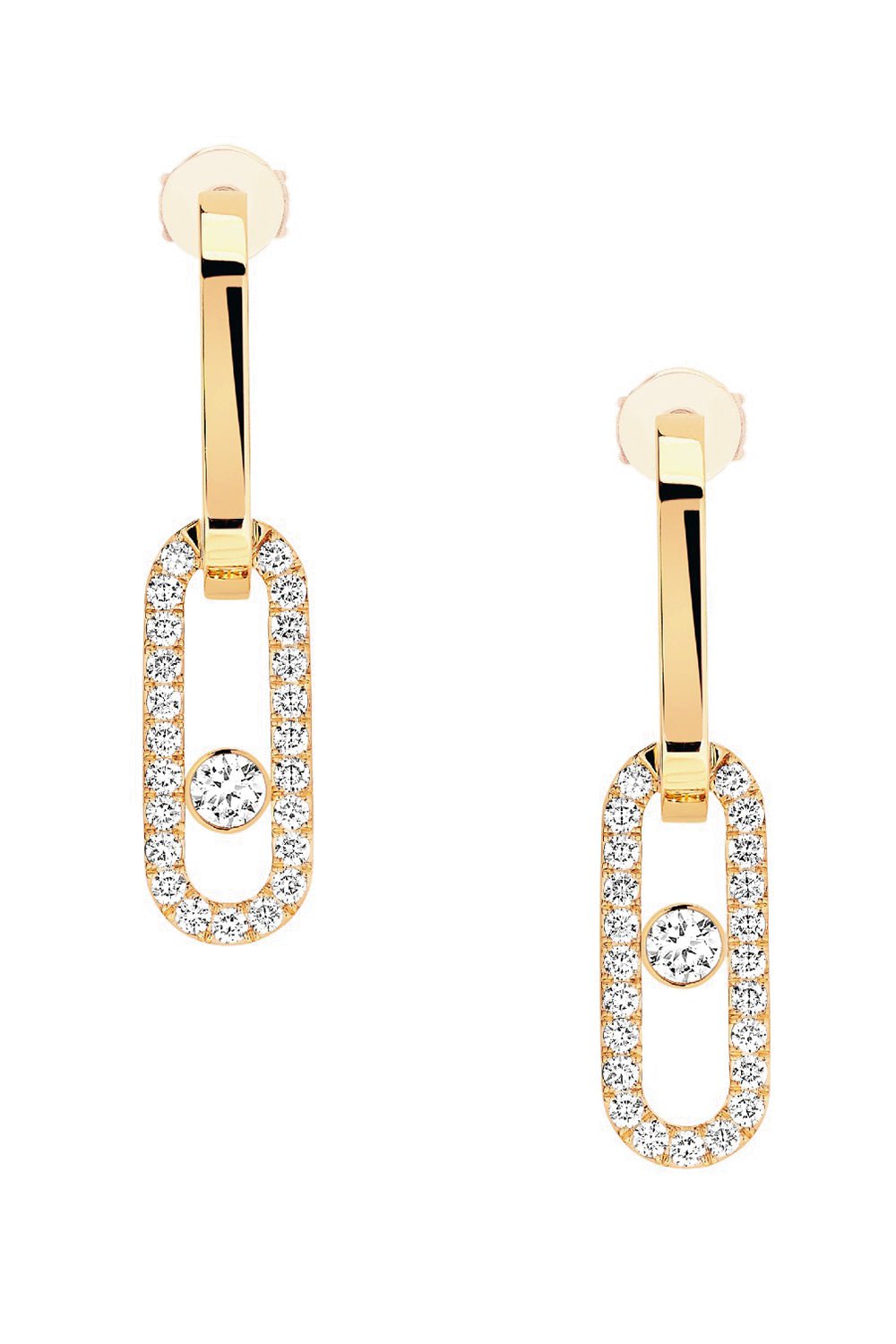 MESSIKA-Move Link Diamond Earrings-YELLOW GOLD