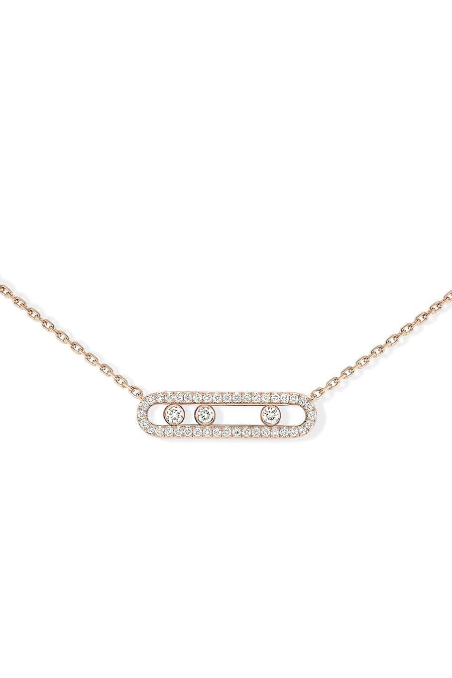 MESSIKA-Baby Move Pave Diamond Necklace-ROSE GOLD
