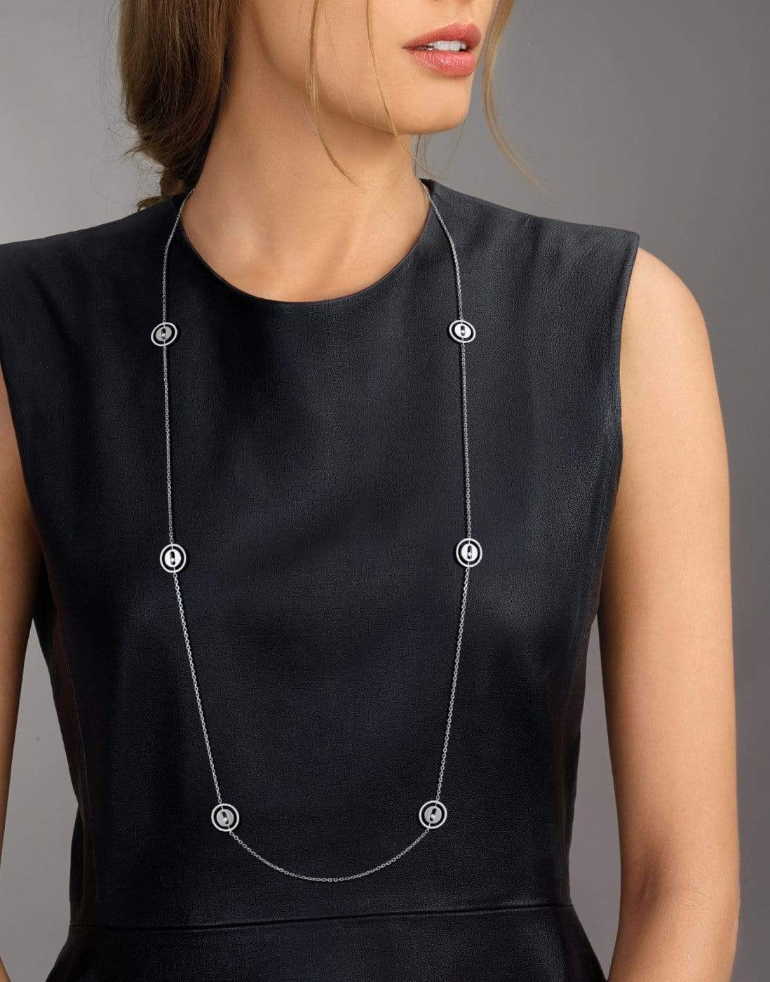 MESSIKA-Lucky Move Long Necklace-ROSE GOLD