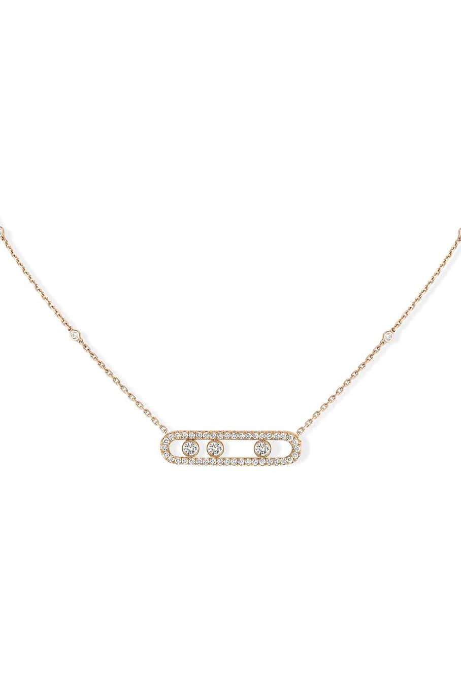 MESSIKA-Move Pave Diamond Necklace-ROSE GOLD