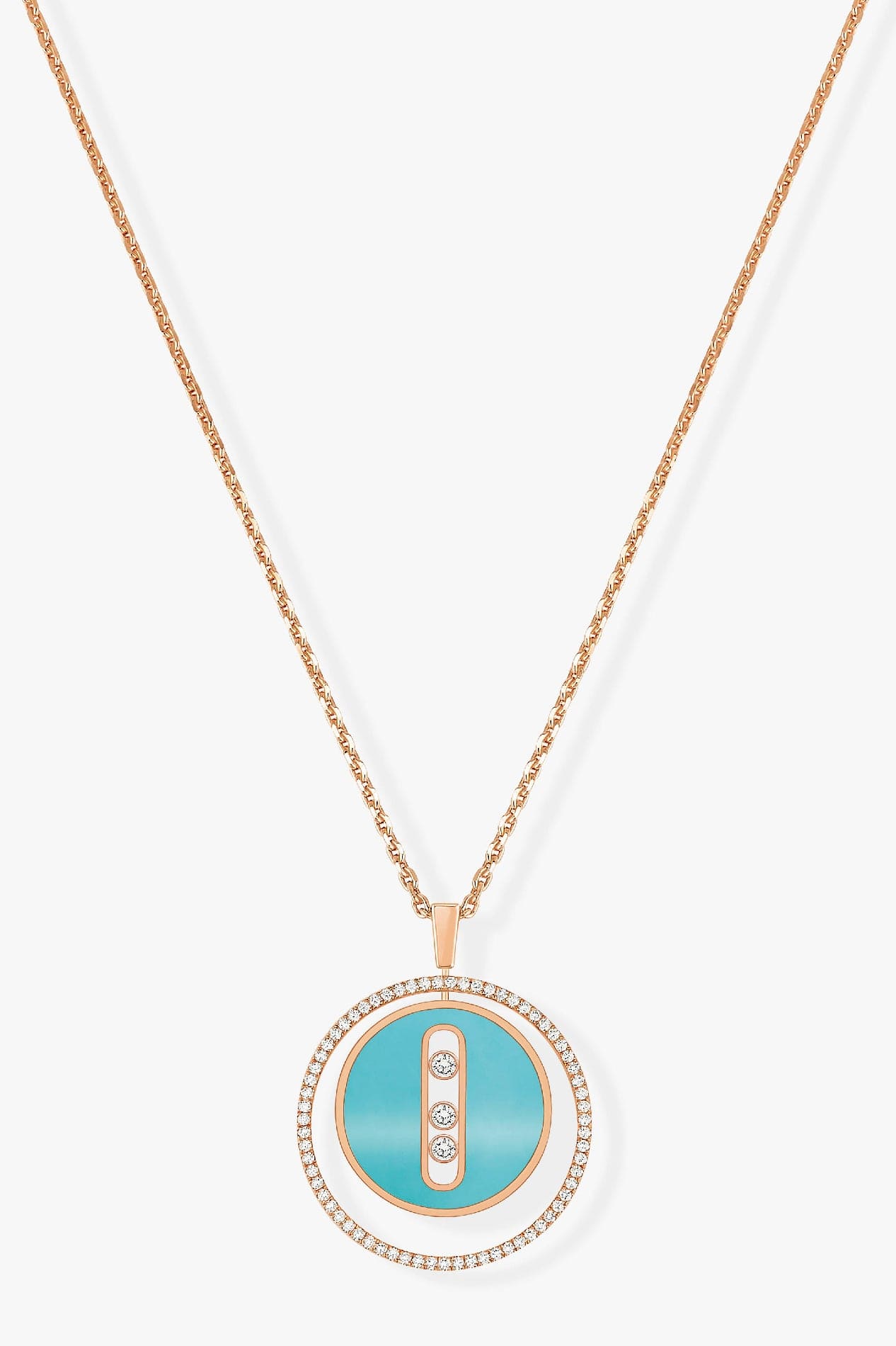 MESSIKA-Turquoise Lucky Move MM Necklace-ROSE GOLD