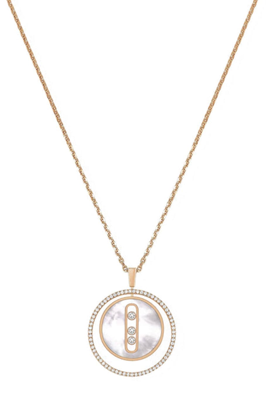 MESSIKA-White Mother of Pearl Lucky Move MM Necklace-ROSE GOLD